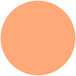The packaging for Roxy & Rich Peach Blush Petal Dust, a peach-colored circle with white text on a white background.