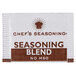 A white and brown No Salt Flavor Sprinkles seasoning packet with text and a chef's hat.