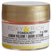 A jar of Roxy & Rich Lemon Yellow Fondust food coloring with a label.