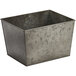 An American Metalcraft galvanized metal rectangular beverage tub with a white background.