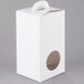 1-Piece 1 lb. Circular Window Candy Box White 3 1/2" x 3" x 6 3/8" - 250/Case Main Thumbnail 2