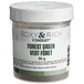 A plastic container of Roxy & Rich Forest Green Fondust food color with a white lid.