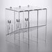 A 3 pack of clear acrylic food dispensers with a slide.