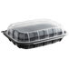 11" x 8 1/2" x 3" Microwaveable 1-Compartment Plastic Hinged Container - 116/Case Main Thumbnail 3
