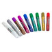 A set of Crayola glitter glue sticks in assorted colors with fiery flecks.