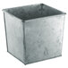 An American Metalcraft galvanized metal rectangular beverage tub with a square top.
