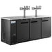 Avantco Black Kegerator / Beer Dispenser with 2 Quadruple Tap Towers (4) 1/2 Keg Capacity Main Thumbnail 2