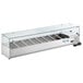 Avantco CPT-71 71" Countertop Refrigerated Prep Rail with Sneeze Guard Main Thumbnail 3