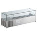 Avantco CPT-48 48" Countertop Refrigerated Prep Rail with Sneeze Guard Main Thumbnail 3