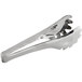 A Vollrath 18/8 stainless steel tong with a curved design.