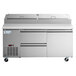 Avantco SSPPT-2D 67" 1 Door Refrigerated Pizza Prep Table with 2 Drawers Main Thumbnail 5