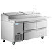 Avantco SSPPT-2C 68" 4 Drawer Refrigerated Pizza Prep Table Main Thumbnail 3