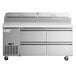 Avantco SSPPT-2C 68" 4 Drawer Refrigerated Pizza Prep Table Main Thumbnail 5