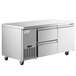 Avantco SS-UD-2RD 67" Stainless Steel Extra Deep Undercounter Refrigerator with 2 Left Drawers and 1 Door Main Thumbnail 2