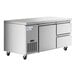 An Avantco stainless steel undercounter refrigerator with 2 drawers.