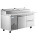 Avantco SSPPT-2B 67" 1 Door Refrigerated Pizza Prep Table with 2 Drawers Main Thumbnail 3