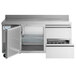 Avantco 67" Stainless Steel Extra Deep Worktop Refrigerator with 3 1/2" Backsplash with 2 Right Drawers and 1 Door Main Thumbnail 5
