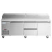 Avantco SSPPT-3F 93" 2 Door Refrigerated Pizza Prep Table with 2 Drawers Main Thumbnail 5