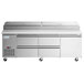 Avantco SSPPT-3K 93" 1 Door Refrigerated Pizza Prep Table with 4 Drawers Main Thumbnail 5