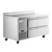 Avantco 60" Stainless Steel Four Drawer Extra Deep Worktop Refrigerator with 3 1/2" Backsplash Main Thumbnail 2