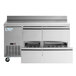 Avantco 60" Stainless Steel Four Drawer Extra Deep Worktop Refrigerator with 3 1/2" Backsplash Main Thumbnail 5