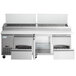 Avantco SSPPT-3J 93" 1 Door Refrigerated Pizza Prep Table with 4 Drawers Main Thumbnail 6