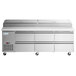 Avantco SSPPT-3H 93" 6 Drawer Refrigerated Pizza Prep Table Main Thumbnail 5