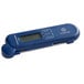 A blue Comark Pocketherm thermometer with a screen.