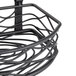 An American Metalcraft black wrought iron birdnest condiment caddy with card holder.