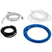 A set of blue and white hoses for a Fetco PEL0301 slushy machine.