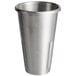 A stainless steel AvaMix malt cup with a lid.