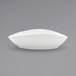 A Front of the House Tides white porcelain bowl with a curved edge on a white background.