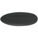 A black oval Front of the House Tides porcelain plate on a white background.