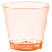 Fineline Quenchers 401-ORG 1 oz. Neon Orange Hard Plastic Shot Cup - 2500/Case Main Thumbnail 2