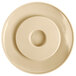 A tan melamine lid with a circular hole in the center.