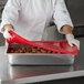 Vollrath 52430-02 Super Pan V Full Size Red Flexible Steam Table / Hotel Pan Lid Main Thumbnail 3