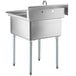 Steelton 30" 18-Gauge Stainless Steel One Compartment Commercial Sink with Faucet - 24" x 24" x 12" Bowl Main Thumbnail 4