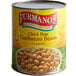 A #10 can of Furmano's chick peas in brine.