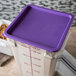 Carlisle Purple Allergen-Free Polyethylene Lid for 12, 18, and 22 Qt. Square Containers Main Thumbnail 1
