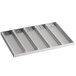 A Baker's Mark metal sub sandwich roll pan with 5 molds.