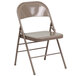Flash Furniture HF3-MC-309AS-BGE-GG Beige Metal Folding Chair Main Thumbnail 1