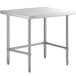 A Regency stainless steel open base work table.