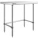 A Regency stainless steel open base work table.