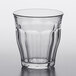 A clear Duralex Picardie glass tumbler with a curved edge.