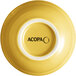 An Acopa Capri yellow stoneware bouillon bowl.
