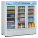 Turbo Air TGM-72RS-N 78" White Three Section Glass Door Merchandising Refrigerator Main Thumbnail 1