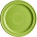 A green Acopa Capri stoneware plate with a circular pattern.