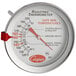 A close-up of a Cooper-Atkins 6" probe dial meat thermometer with a white background.