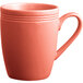 An Acopa Capri coral reef stoneware mug in pink.