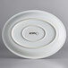 Acopa Capri 13 3/4" x 10 1/2" Coconut White Oval Stoneware Coupe Platter - 12/Case Main Thumbnail 4